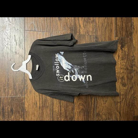VTG Alanis Morissette T-shirt Swallow it Down 1998 Tee - L